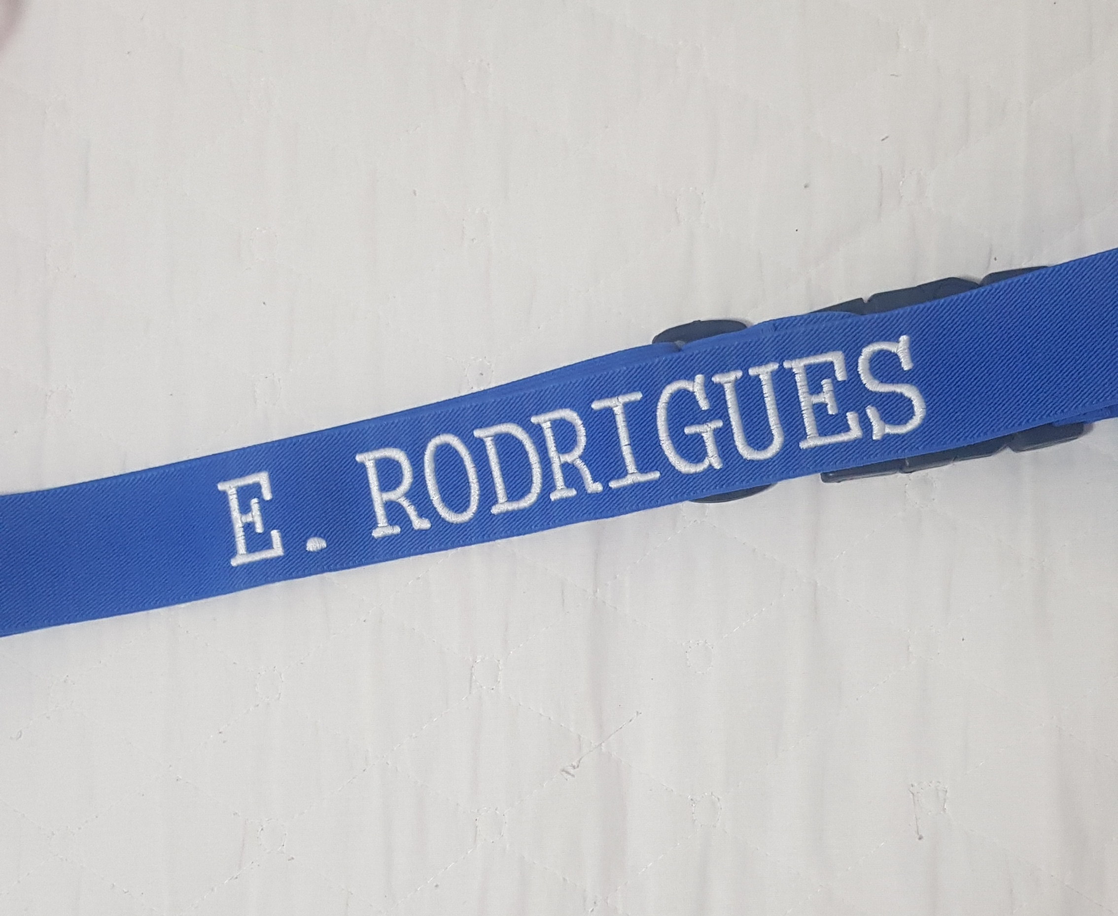 Faixa elástica para mala personalizada com nome ou iniciais azul 1 284395