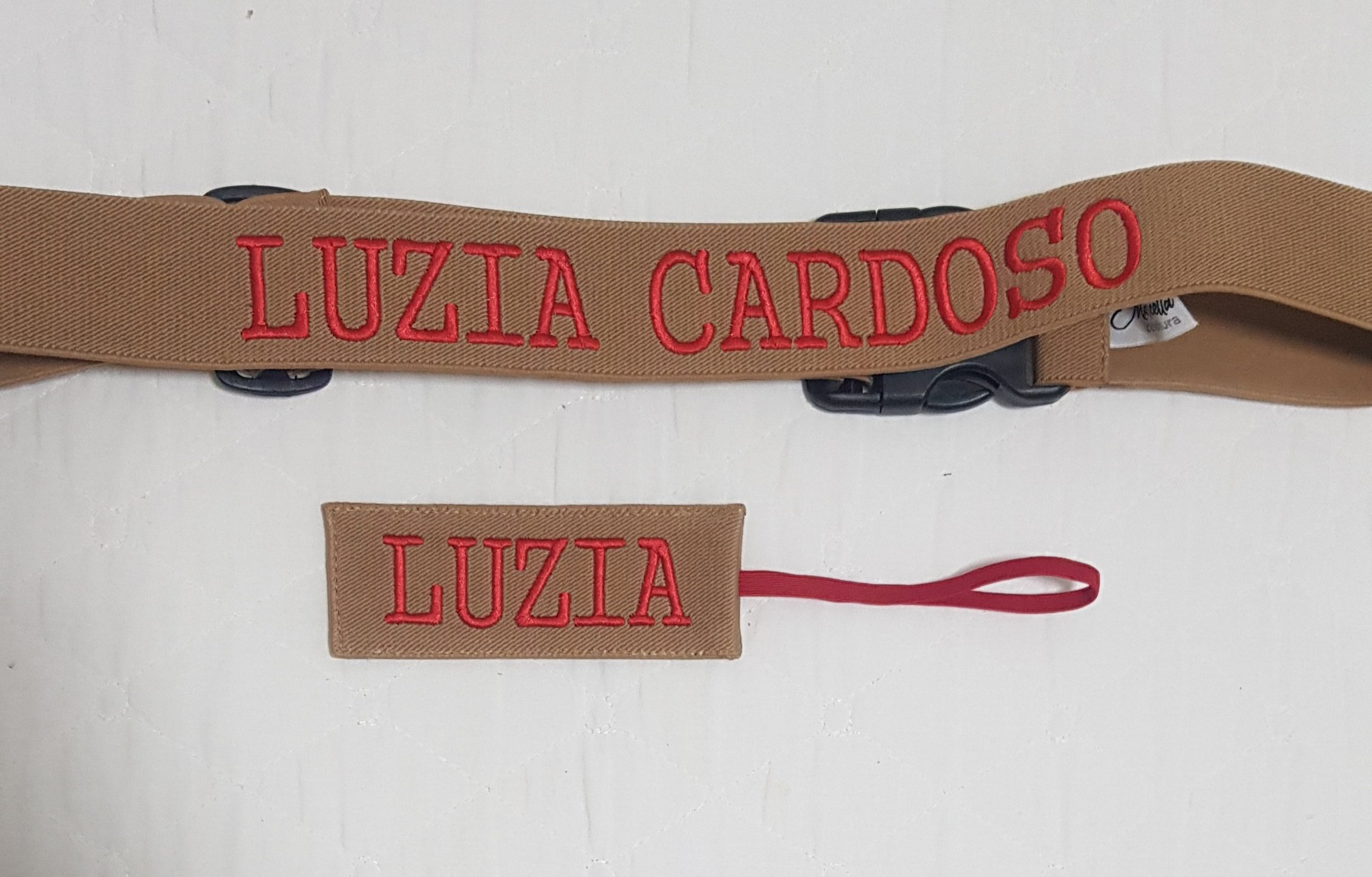 Faixa elástica pra mala personalizada com nome ou iniciais caramelo 7 Faixa elástica pra mala personalizada com nome ou iniciais caramelo - Imagem 5