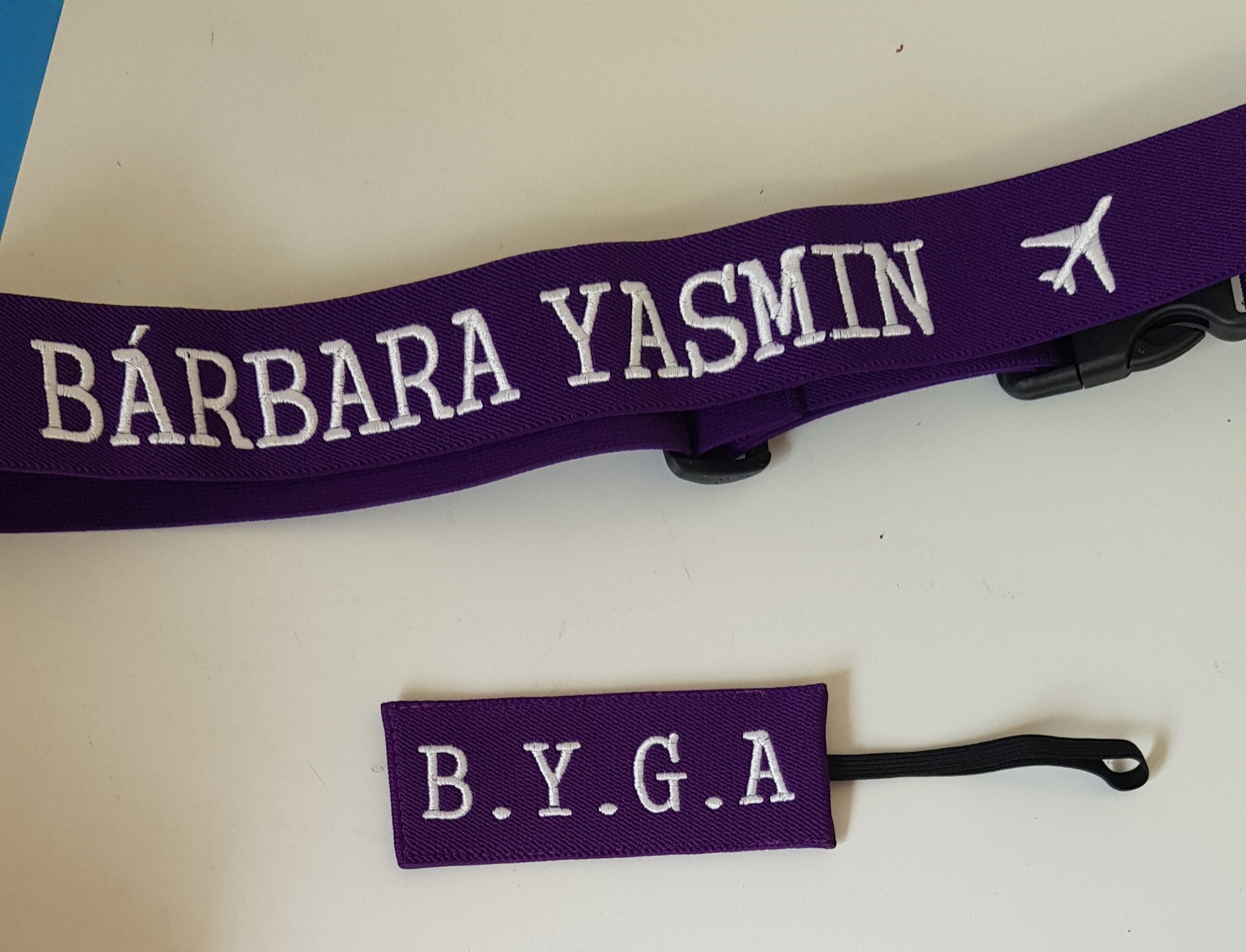 Faixa elástica para mala personalizada com nome ou iniciais roxo uva 8 Faixa elástica para mala personalizada com nome ou iniciais roxo uva - Imagem 6