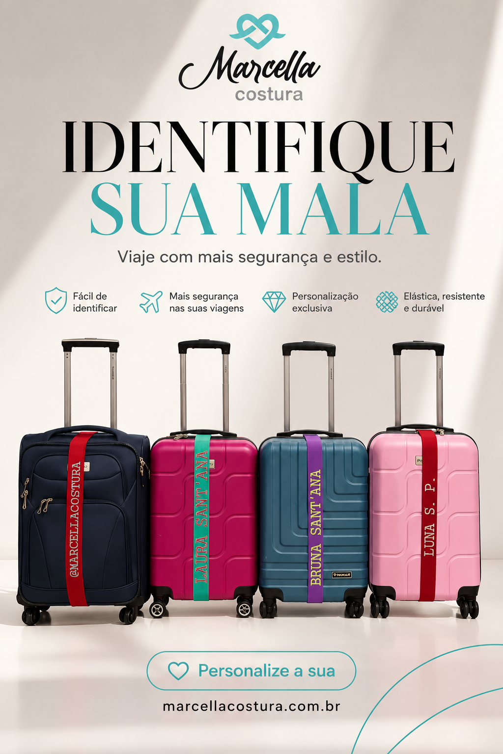 No momento, você está visualizando Faixa Personalizada para Mala: Viagem com Estilo
